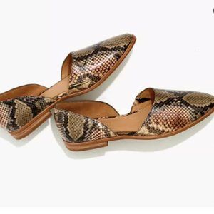 Madewell Snake Embossed Leather Loafers
